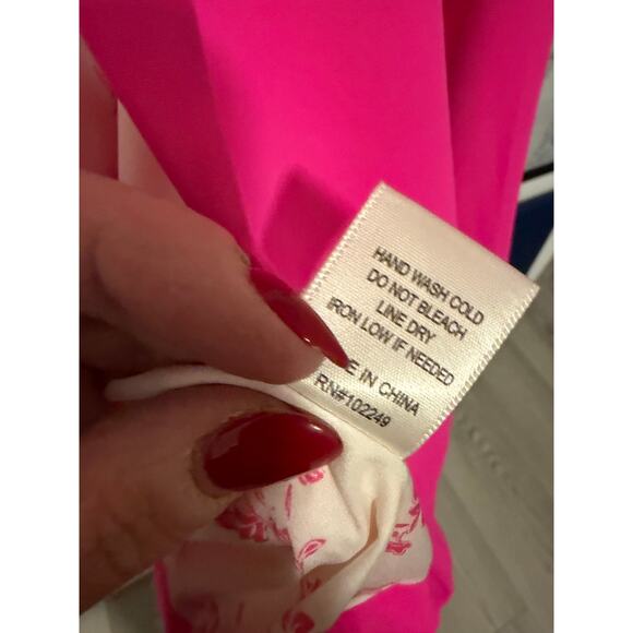 Skies Are Blue Women's Medium Neon Pink Long Sleeve Welt Pocket Collar Blazer - Picture 5 of 8